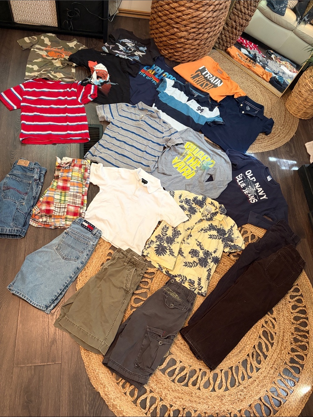 Boys size 8 back to school LOT pants, shorts, shirts